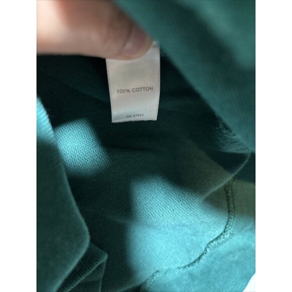 J Jill Pure Women’s Shirt Sz M Green Cowl Neck Pullover Soft Touch Cotton Casual - Picture 4 of 5